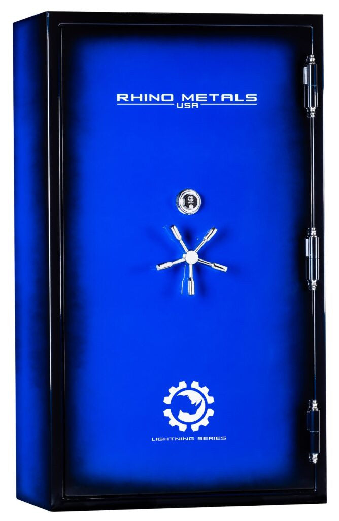 Rhino Metals | Lightning AX6636 | Sapphire Two-Tone Gloss Fade | Chrome Electronic Lock  | Clearance