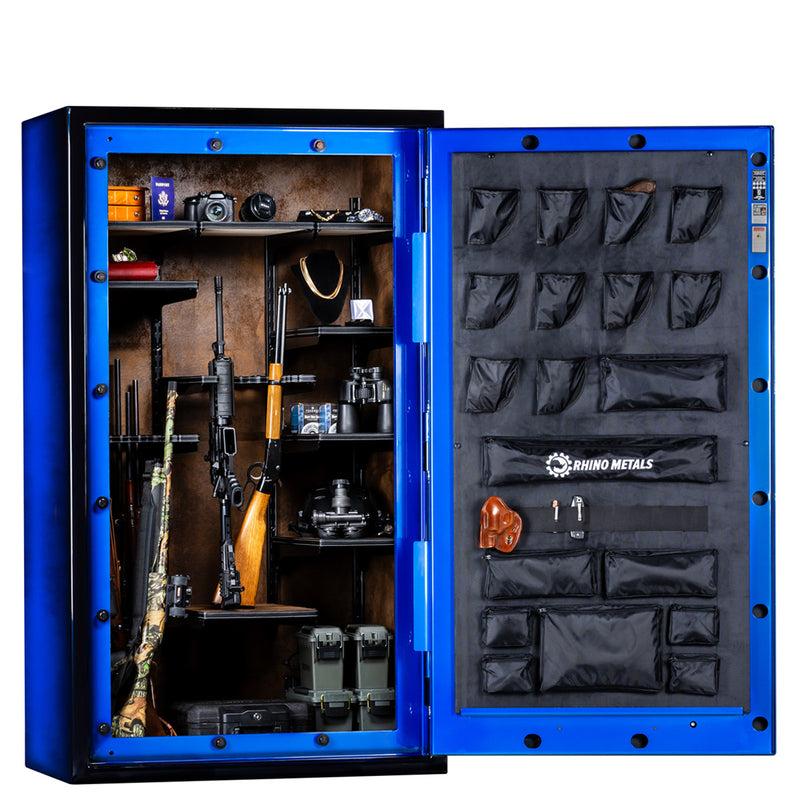 Rhino Metals | Lightning AX7241 | Sapphire Two-Tone Gloss Fade | Chrome Electronic Lock  | Clearance