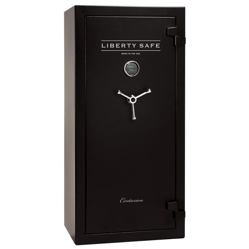 Black Liberty Safe on a white background