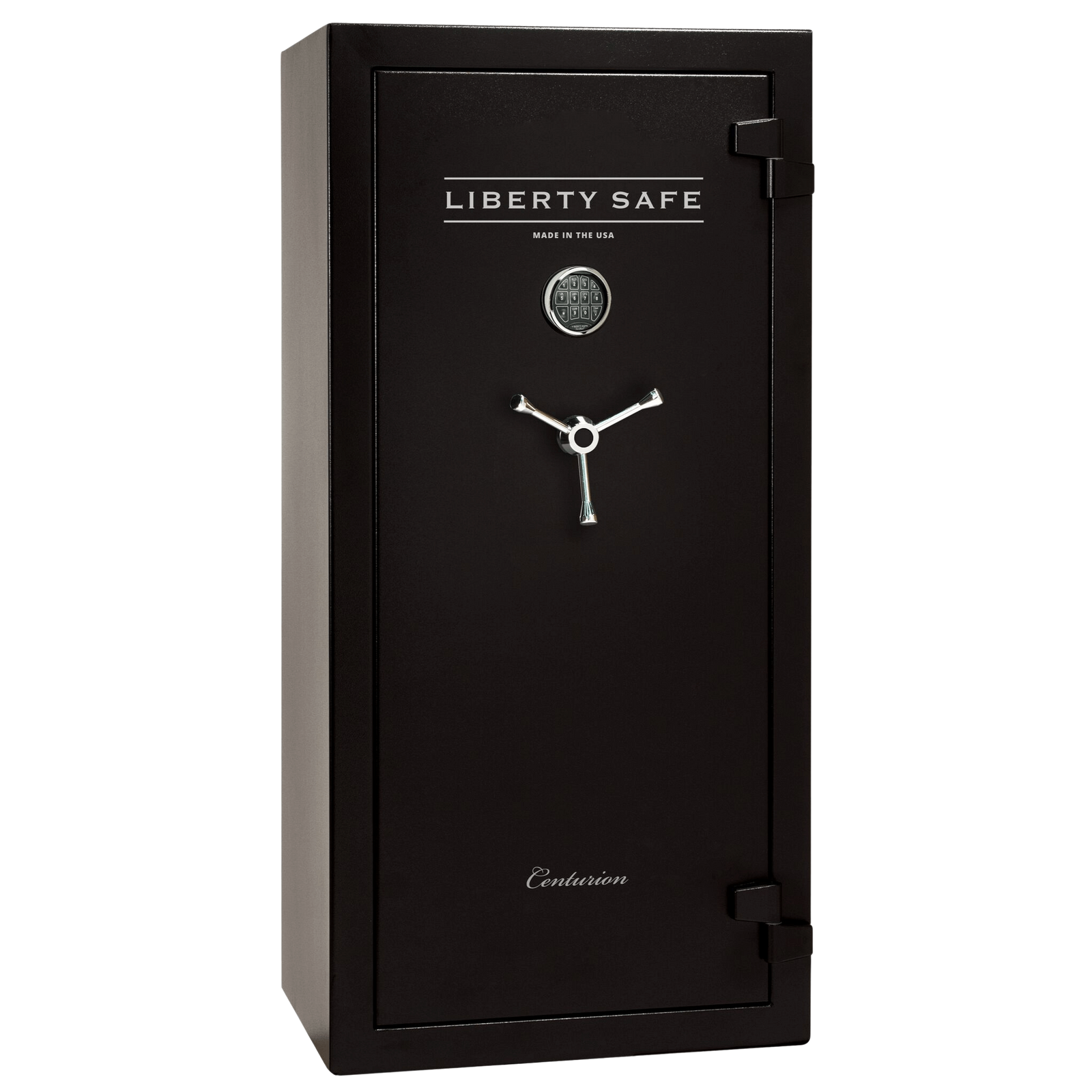 Black Liberty Safe on a white background