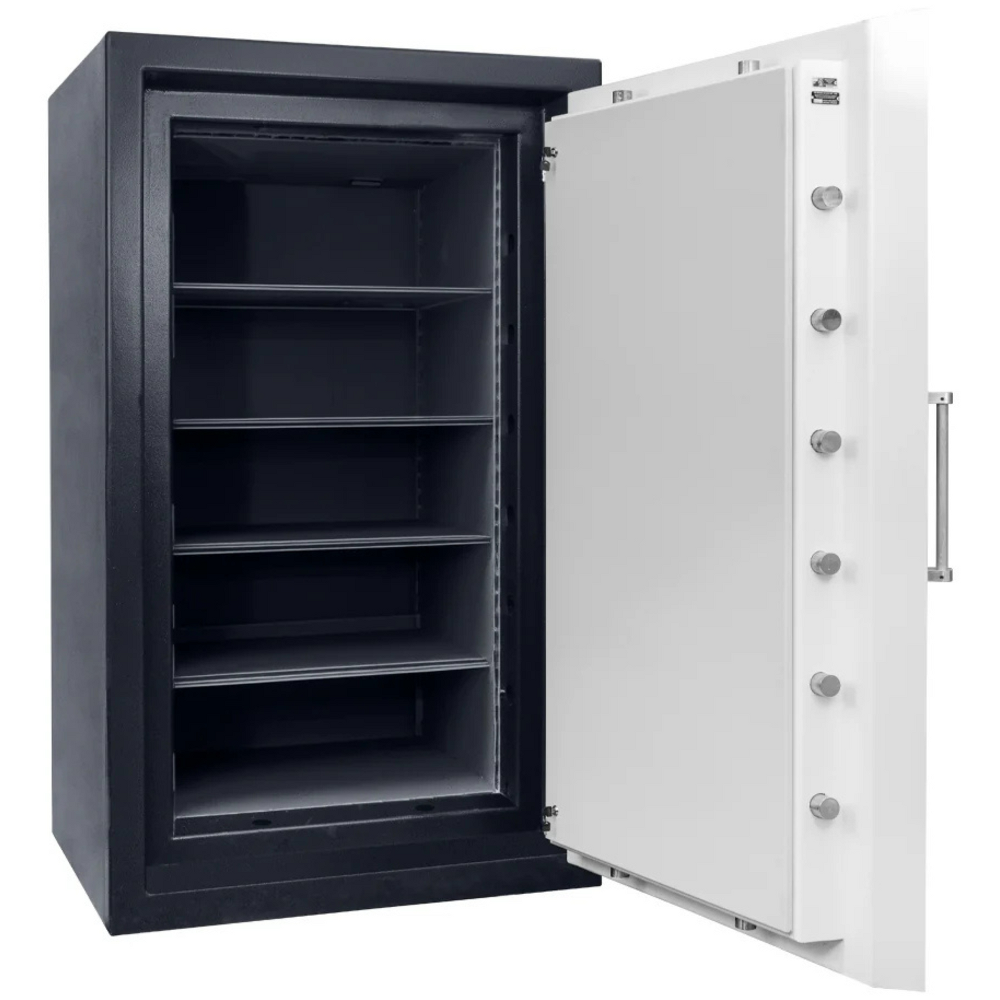 ISM Super Platinum Series TRTL-60x6 safe in a two-tone black-and-white finish, showcasing a heavy-duty door and polished hardware for maximum security.