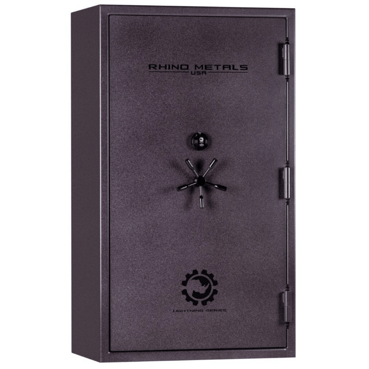 Rhino Metals | Lightning AX6033 | Blackstone Textured | Brass Hardware | Electronic Lock | Clearance