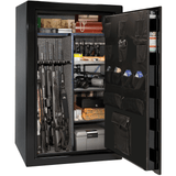 Liberty USA 36 gun safe, door open, displaying adjustable shelving and ample space for guns, ammo, and accessories.